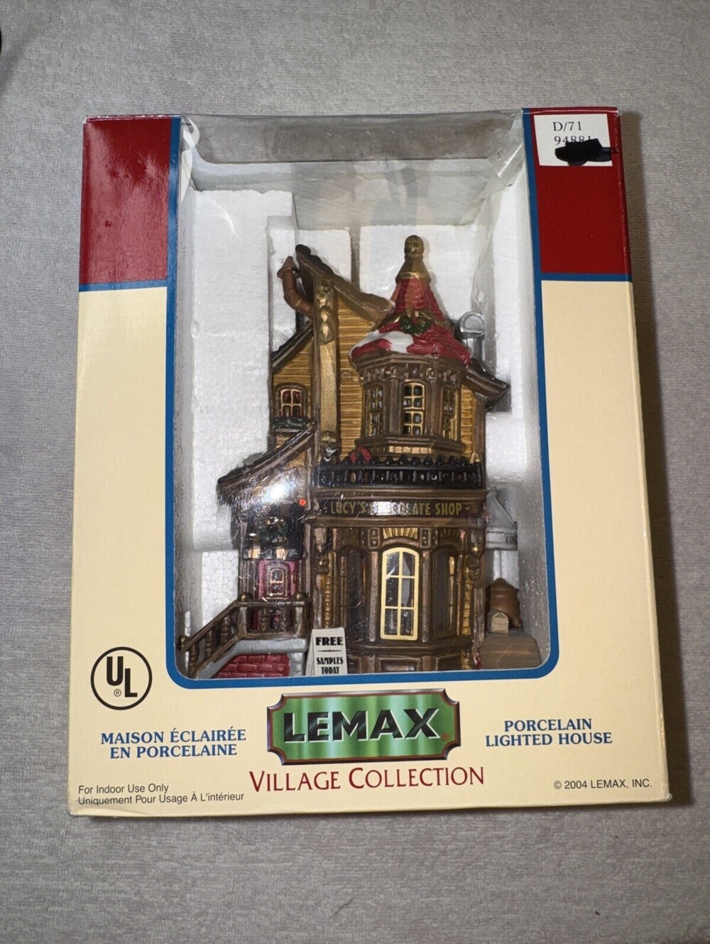 Lemax 2004 Lucy's Chocolate Shop Porcelain 45052 Caddington Village House